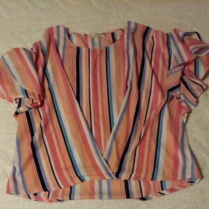 Umgee Multicolor Striped Blouse